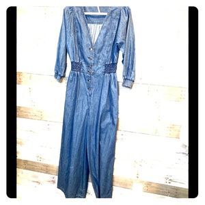 Free People Chambray Jumpsuit